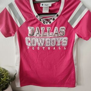 NFL Dallas Cowboys Kids Pink and Gray Jersey